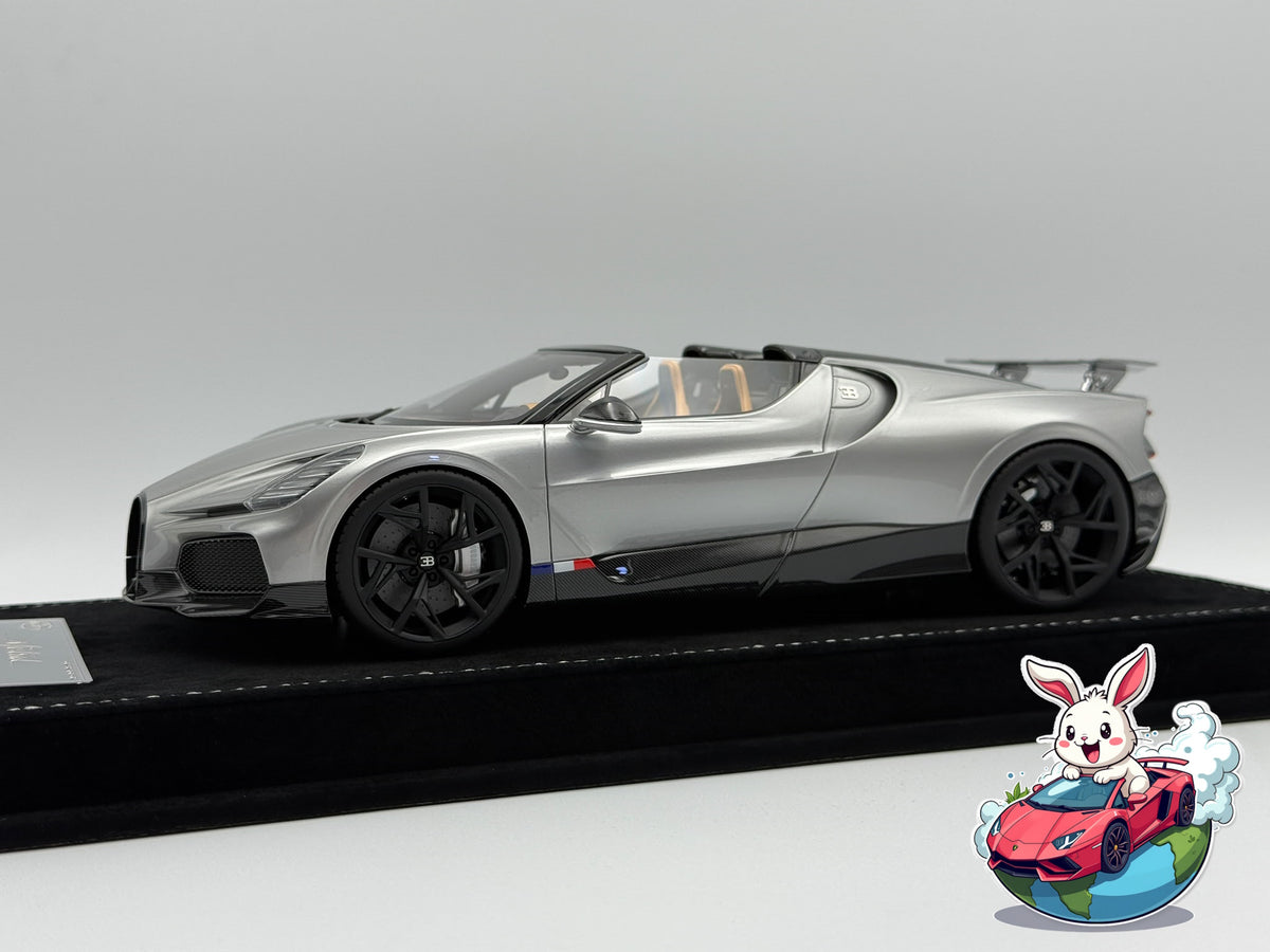 Henson & Heaven 1:18 Bugatti Mistral W16 - Titanium Silver