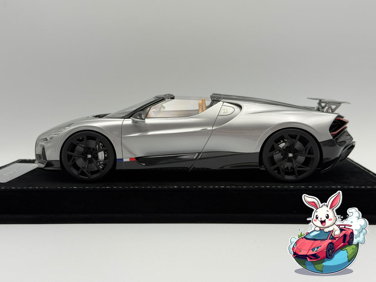 Henson & Heaven 1:18 Bugatti Mistral W16 - Titanium Silver