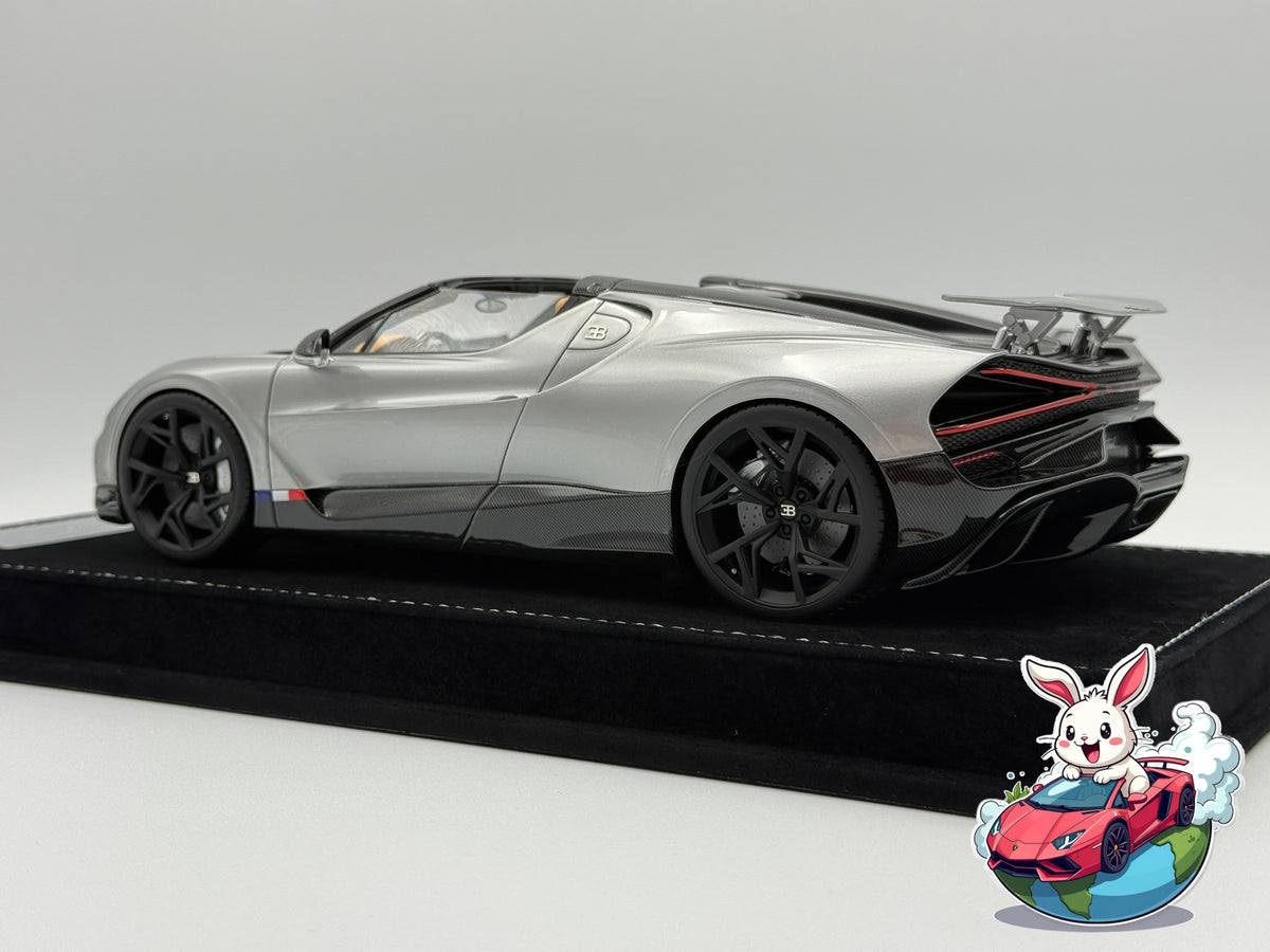 Henson & Heaven 1:18 Bugatti Mistral W16 - Titanium Silver