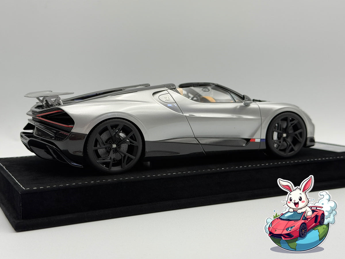 Henson & Heaven 1:18 Bugatti Mistral W16 - Titanium Silver
