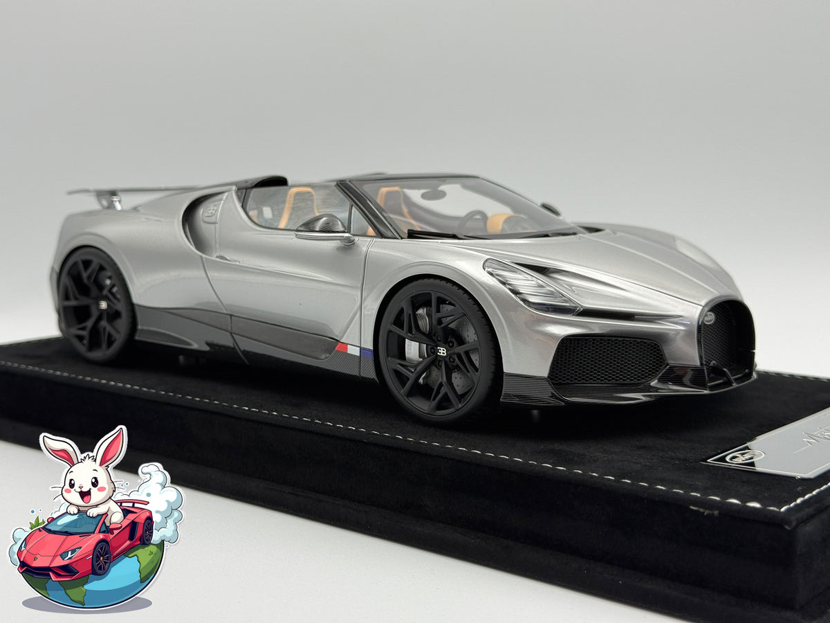 Henson & Heaven 1:18 Bugatti Mistral W16 - Titanium Silver