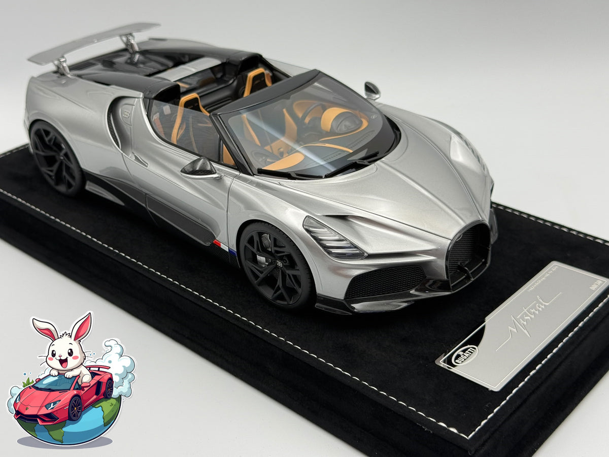 Henson & Heaven 1:18 Bugatti Mistral W16 - Titanium Silver