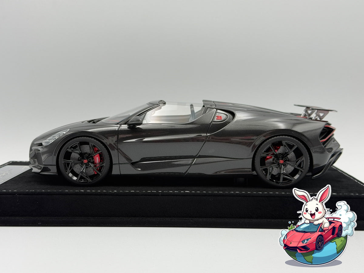 Henson & Heaven 1:18 Bugatti Mistral W16 - Black Carbon