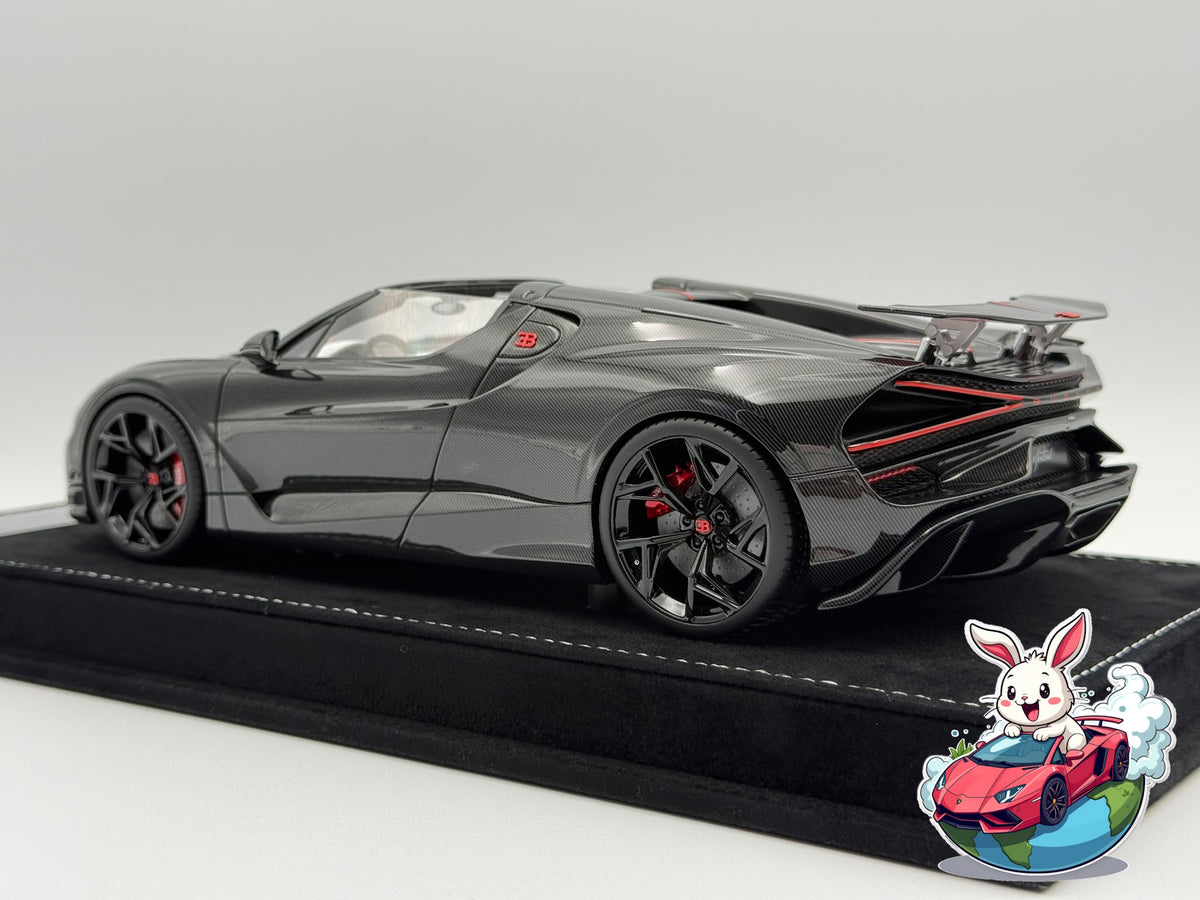 Henson & Heaven 1:18 Bugatti Mistral W16 - Black Carbon