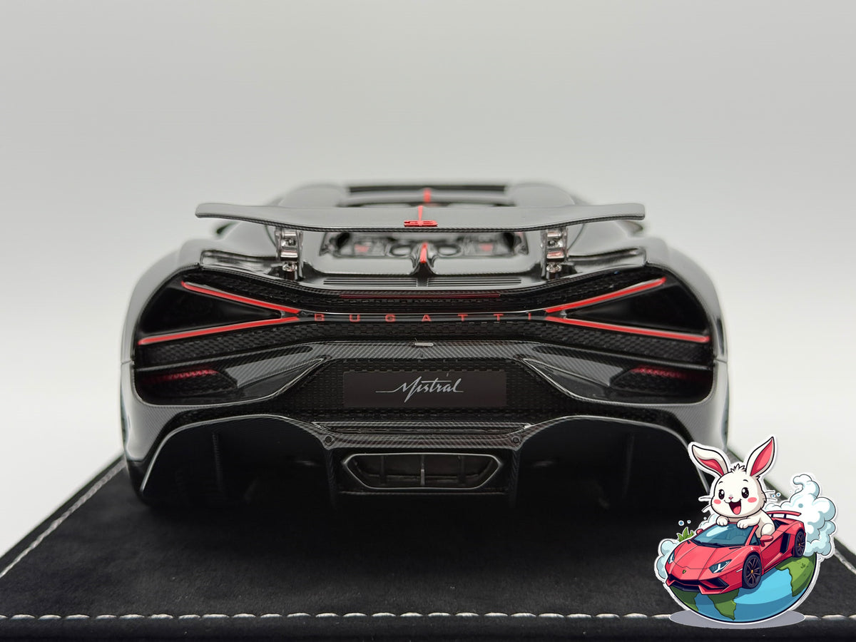 Henson & Heaven 1:18 Bugatti Mistral W16 - Black Carbon