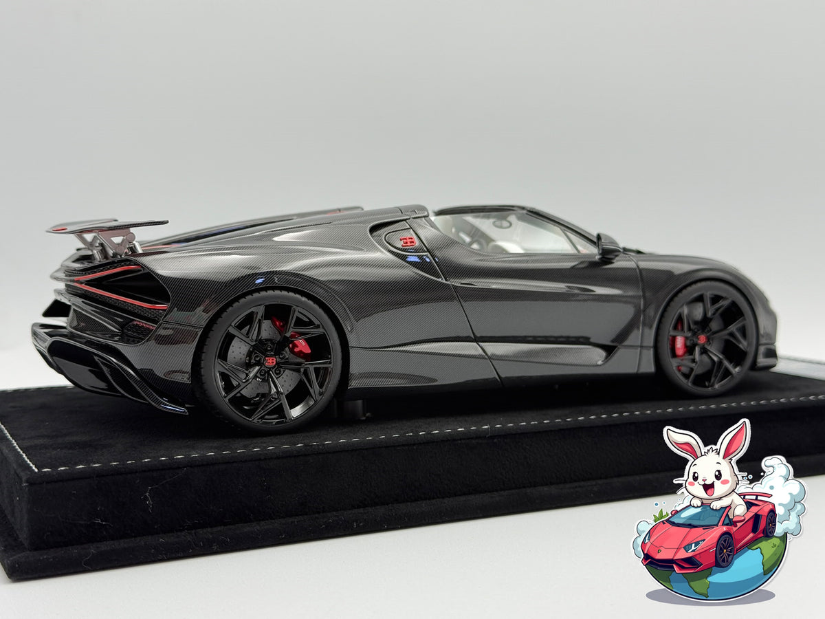 Henson & Heaven 1:18 Bugatti Mistral W16 - Black Carbon