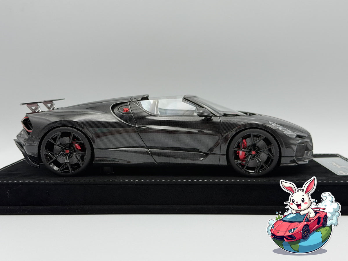 Henson & Heaven 1:18 Bugatti Mistral W16 - Black Carbon