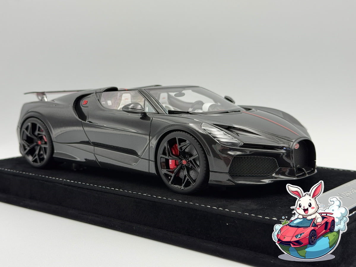 Henson & Heaven 1:18 Bugatti Mistral W16 - Black Carbon
