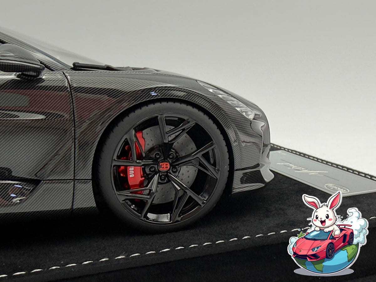 Henson & Heaven 1:18 Bugatti Mistral W16 - Black Carbon