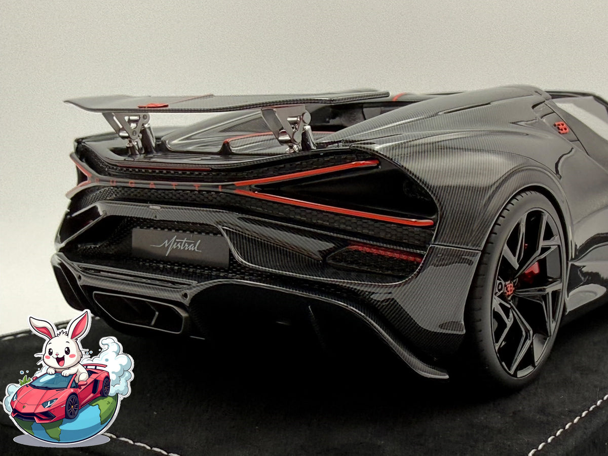 Henson & Heaven 1:18 Bugatti Mistral W16 - Black Carbon