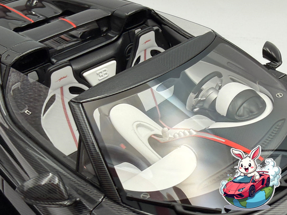 Henson & Heaven 1:18 Bugatti Mistral W16 - Black Carbon
