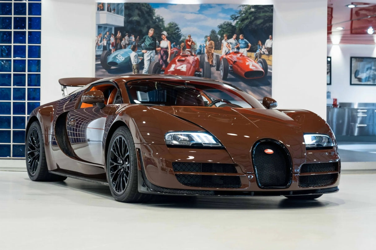 PREORDER VMB x Miniature Planet 1:18 Bugatti Veyron Super Sport (Brown Carbon Fiber)
