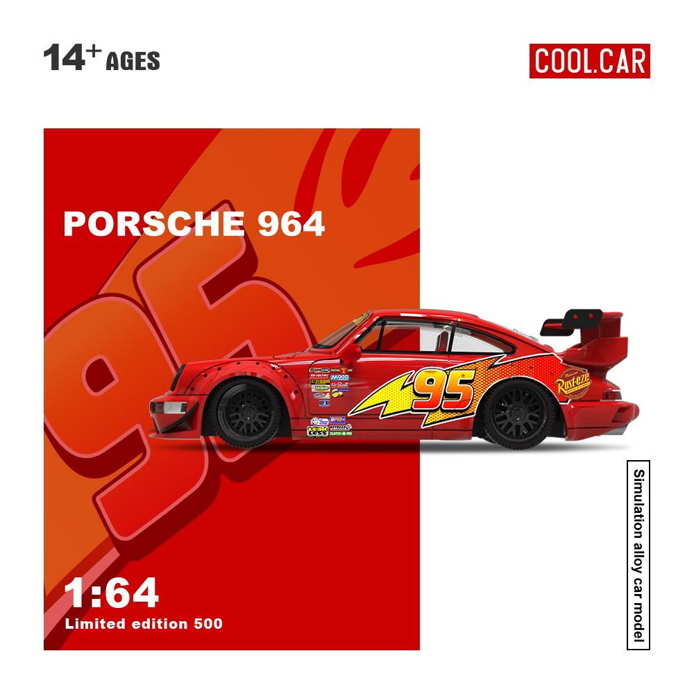 [PRE-ORDER] Cool Car 1:64 Porsche 964 RWB 'Lightning McQueen'