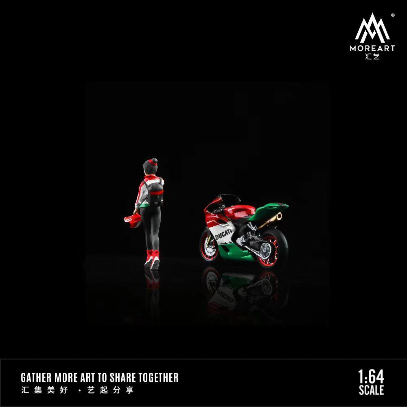 Moreart 1:64 Ducati Flower Motorcycle Girl