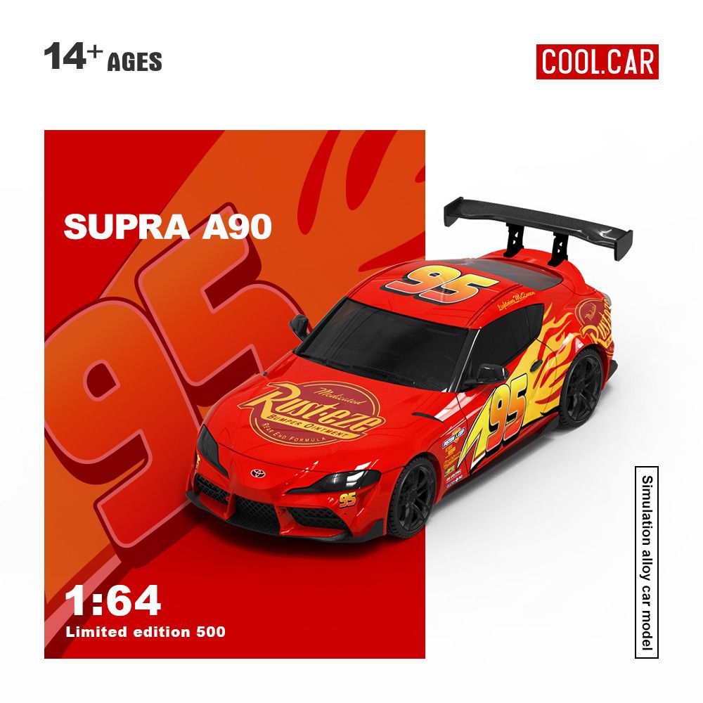 [PRE-ORDER] Cool Car 1:64 Toyota Supra A90 'Lightning McQueen'