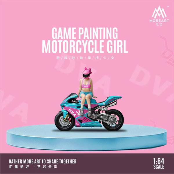Moreart 1:64 Game Painting Motorcycle Girl