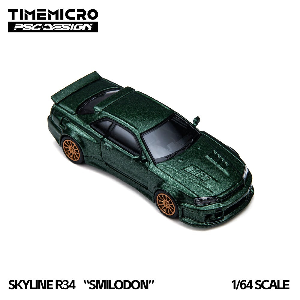PREORDER TimeMicro & PSC Design 1:64 R34 “smilodon” (Millenium Jade/Dark Green)
