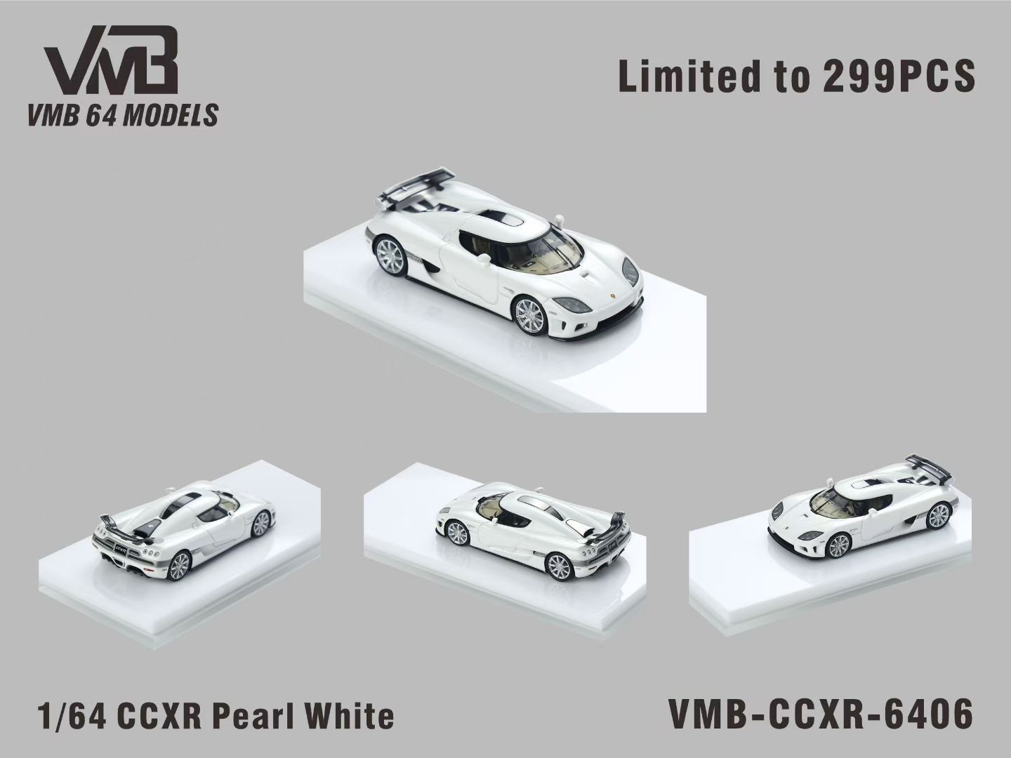 [PRE-ORDER] VMB 1:64 Koenigsegg CCX-R (Pearl White)