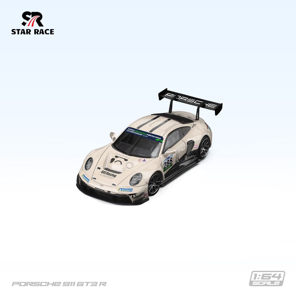 PREORDER SR 1:64 Star Race Porsche 911 GT3 R - White - The Boring Concept