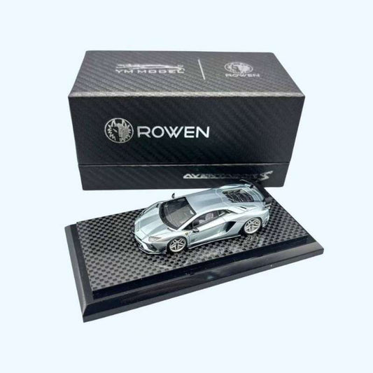 PREORDER YM Model 1:64 Lamborghini Aventador S ‘Rowen’ (Ice Blue)