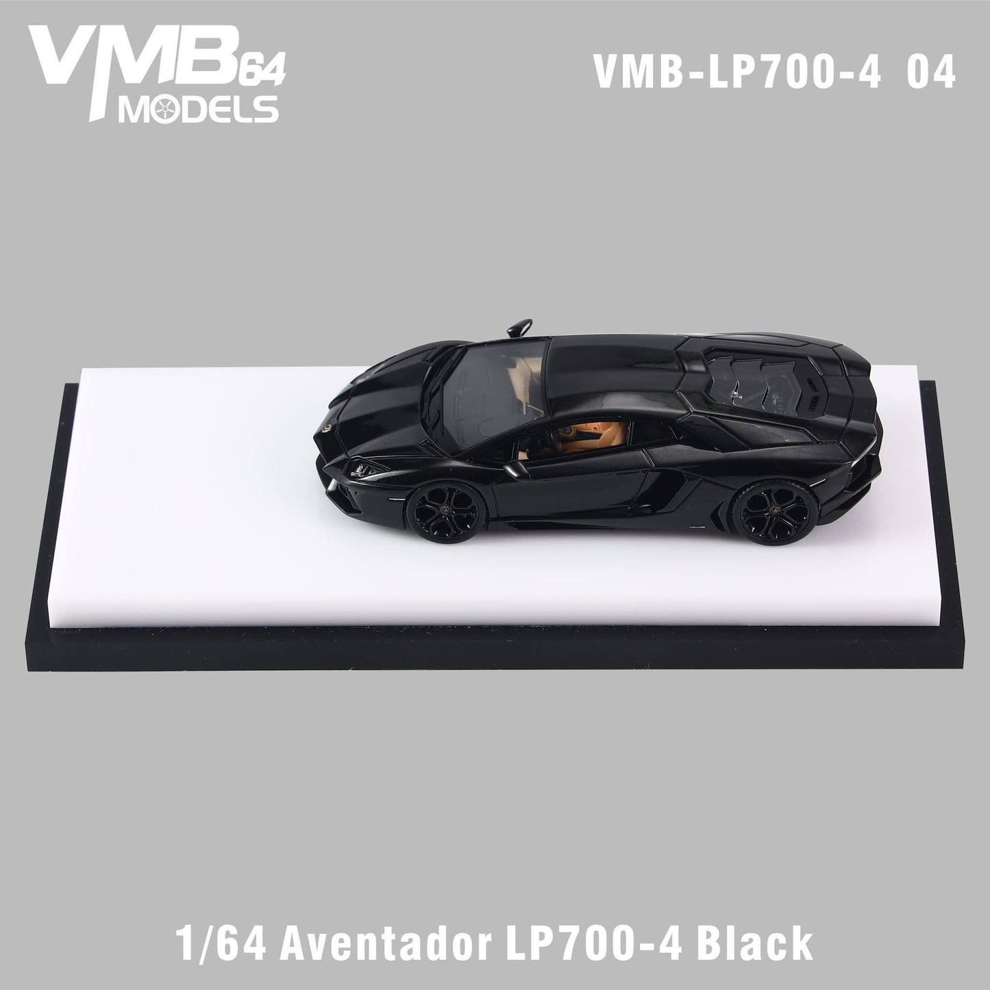 [PRE-ORDER] VMB 1:64 Lamborghini Aventador LP700-4 (Black)