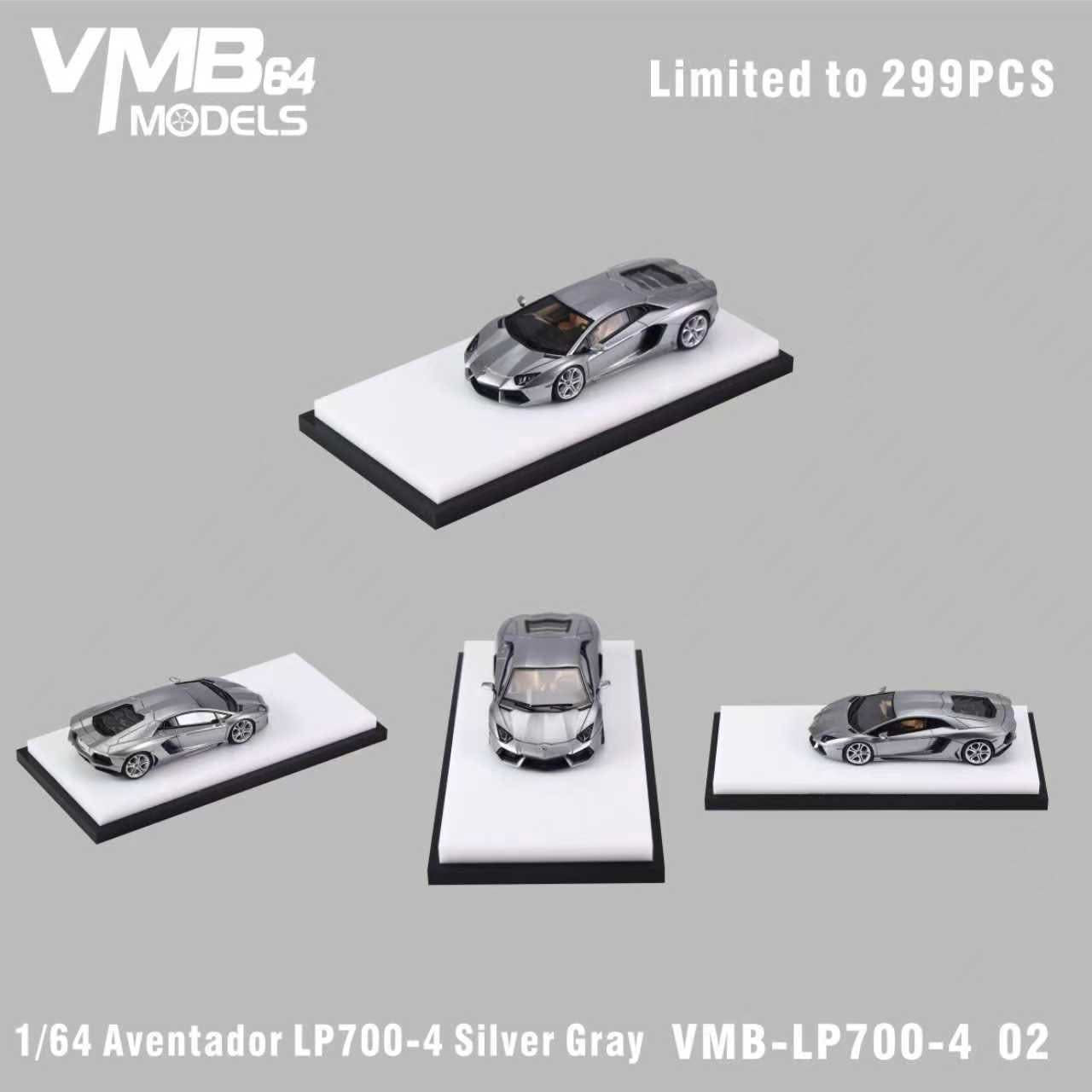[PRE-ORDER] VMB 1:64 Lamborghini Aventador LP700-4 (Silver Gray)