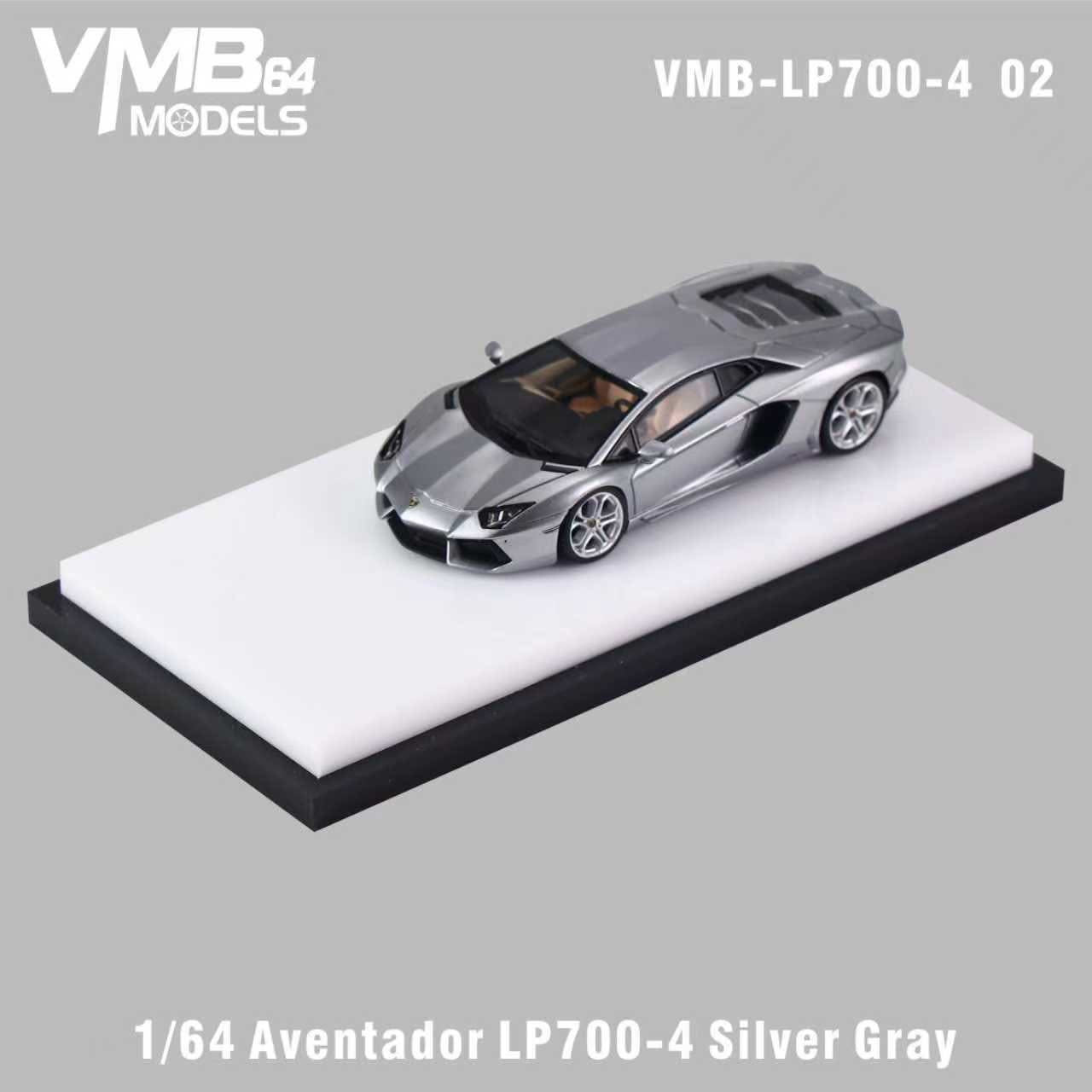 [PRE-ORDER] VMB 1:64 Lamborghini Aventador LP700-4 (Silver Gray)