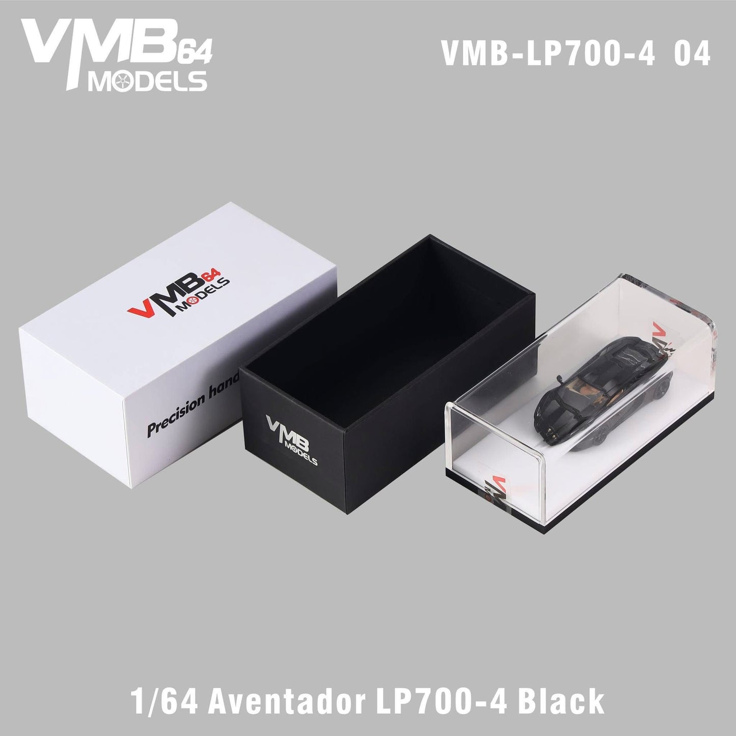 [PRE-ORDER] VMB 1:64 Lamborghini Aventador LP700-4 (Black)
