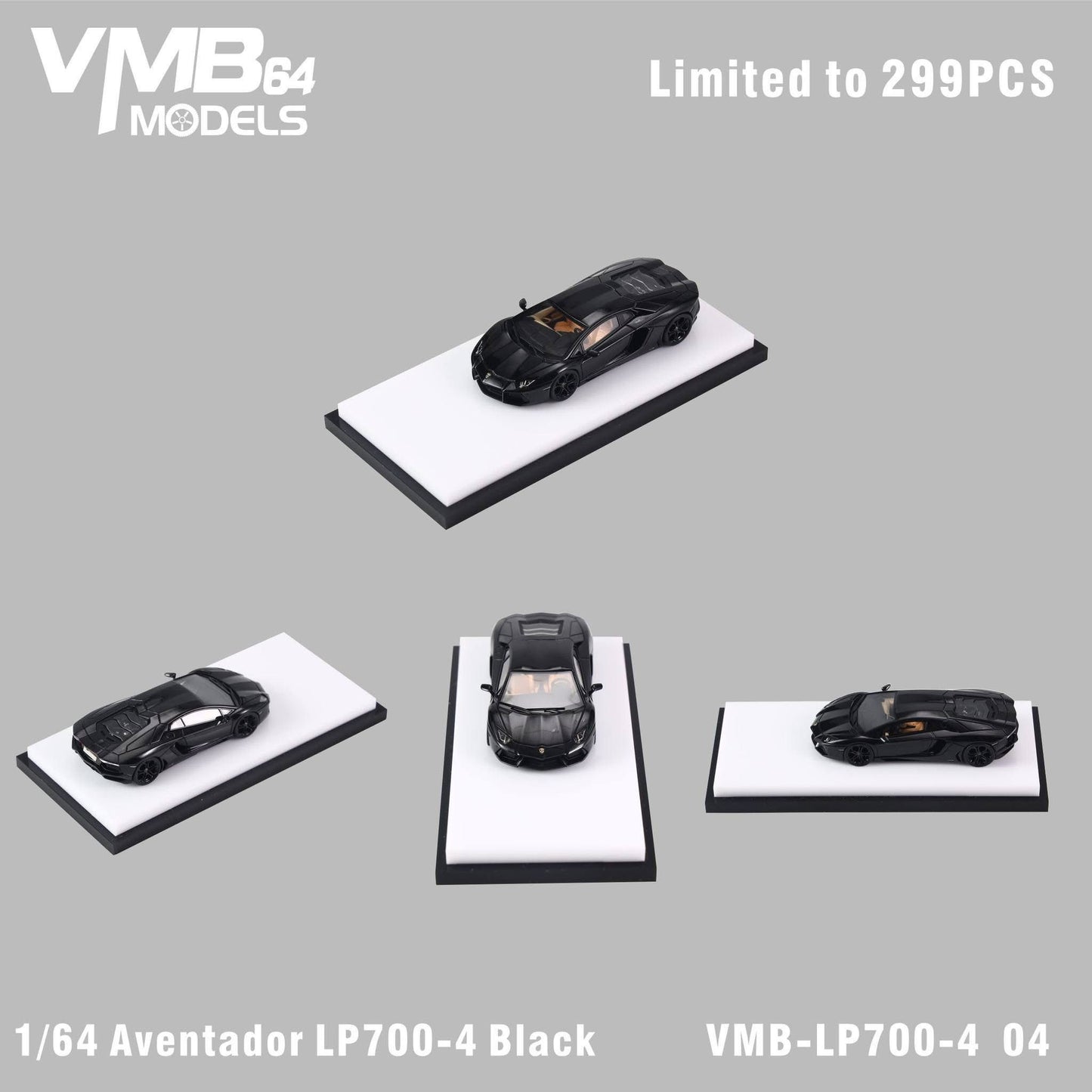 [PRE-ORDER] VMB 1:64 Lamborghini Aventador LP700-4 (Black)