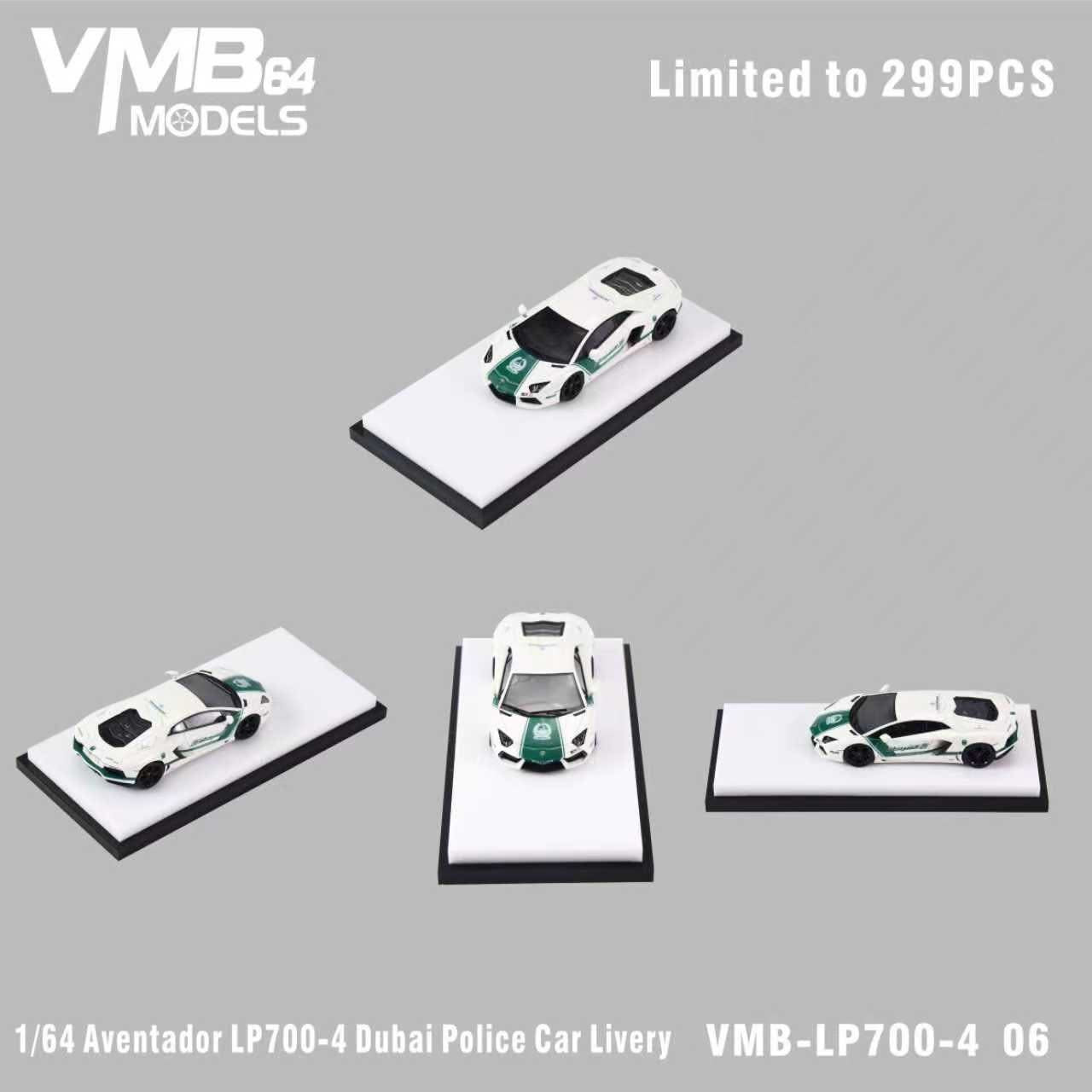 [PRE-ORDER] VMB 1:64 Lamborghini Aventador LP700-4 (Dubai Police Car)