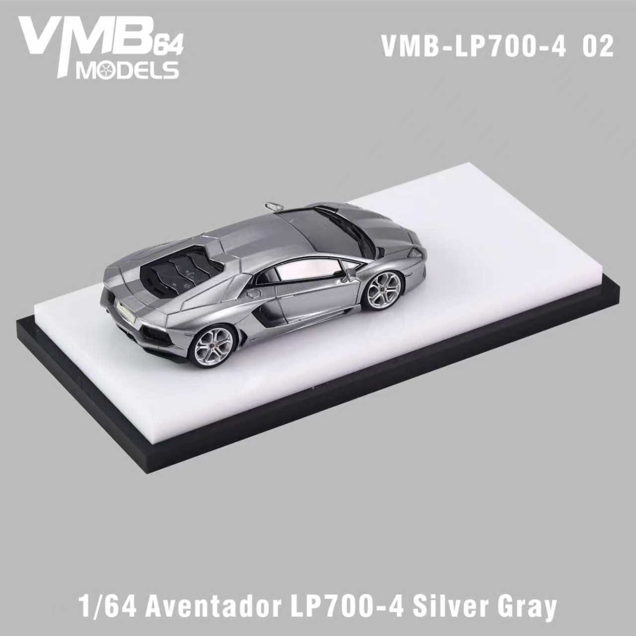 [PRE-ORDER] VMB 1:64 Lamborghini Aventador LP700-4 (Silver Gray)