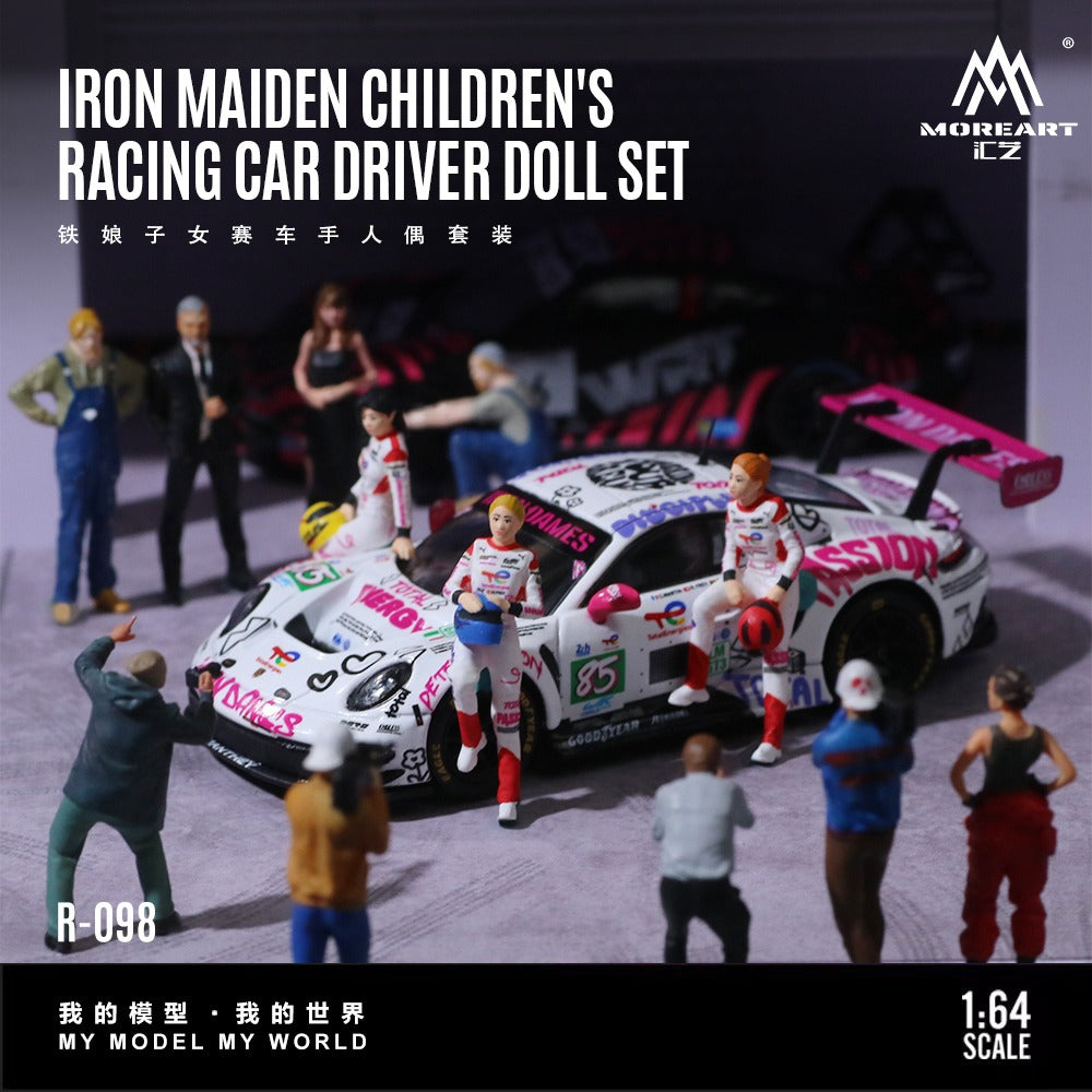 PREORDER MoreArt 1:64 Iron Maiden Racing Driver Doll Set