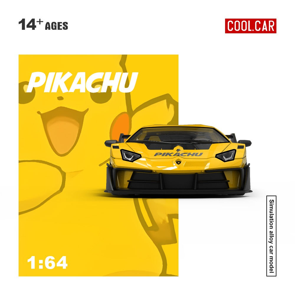 PREORDER Cool Car 1:64 Lamborghini Aventador GT EVO LBWK 'Pikachu'