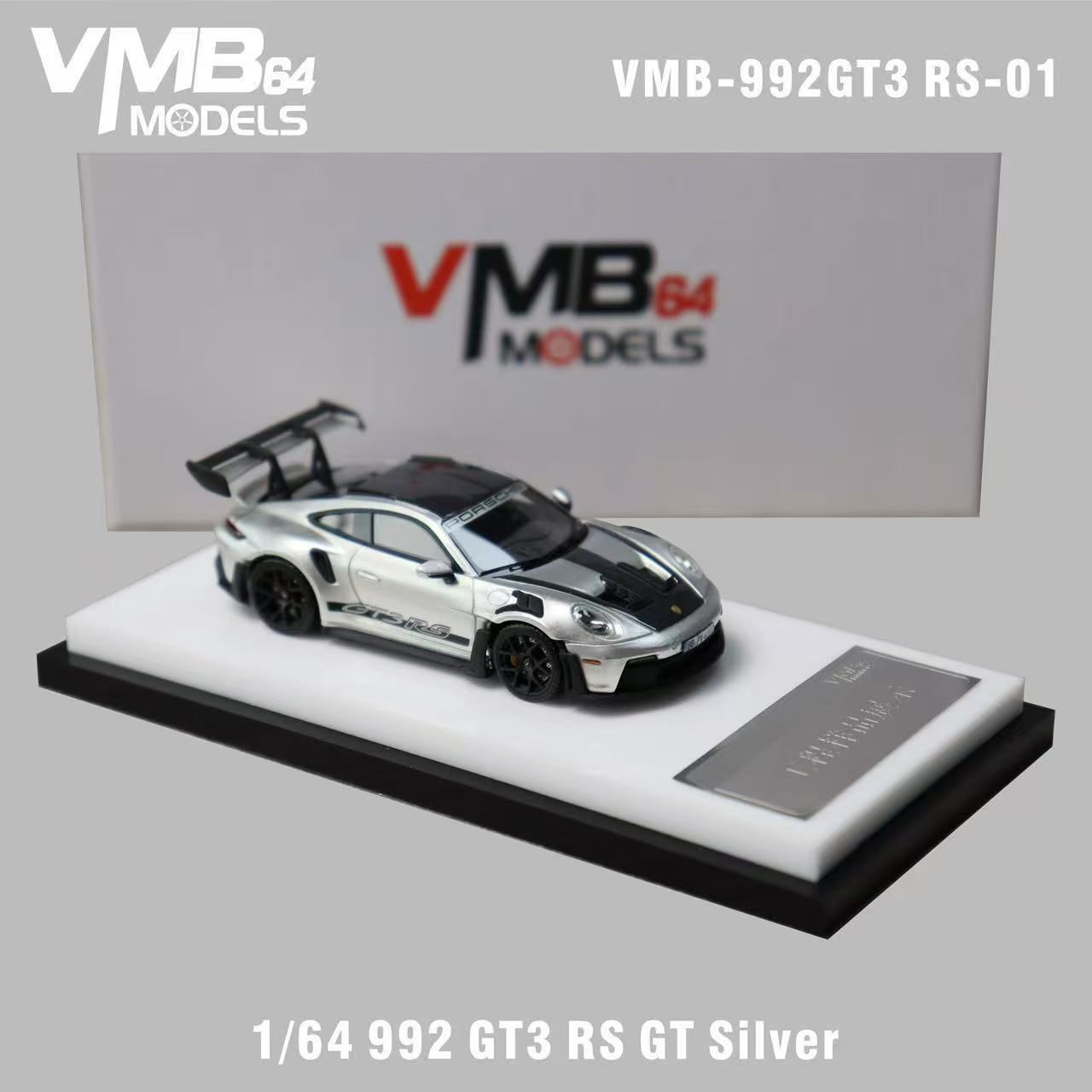 PREORDER VMB 1:64 Porsche 911 992 GT3 RS (Silver)