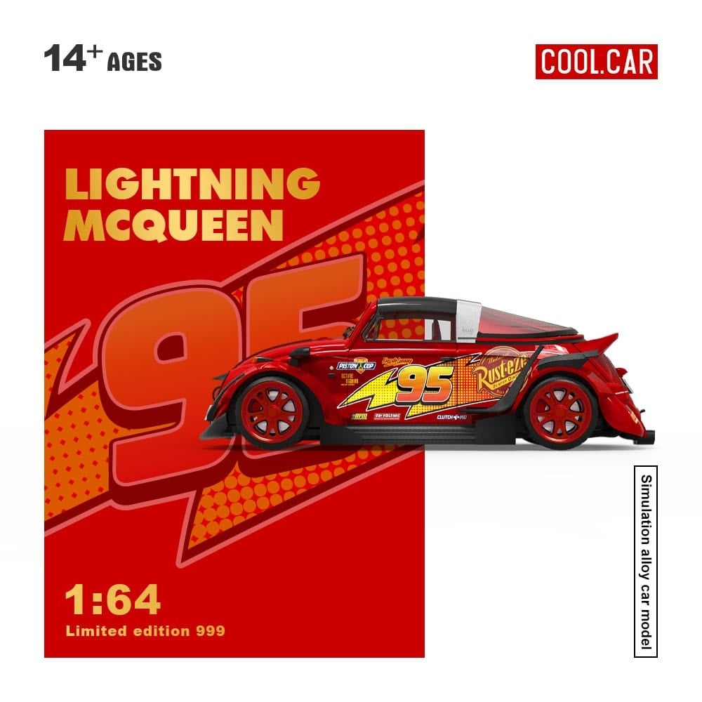 PREORDER Cool Car 1:64 Volkswagen Beetle 'Lightning McQueen'