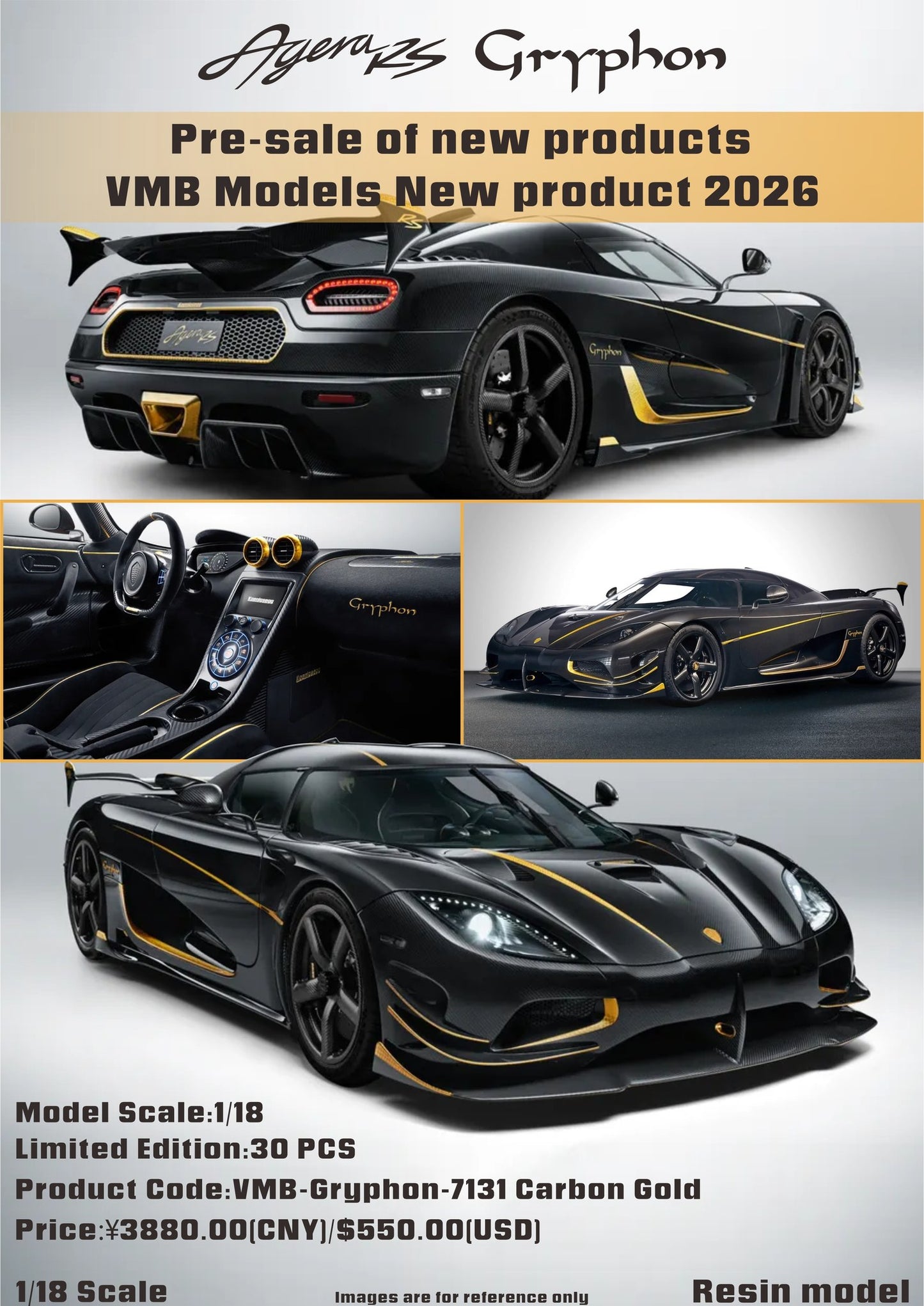 PREORDER VMB 1:18 Koenigsegg Agera RS Gryphon #7131