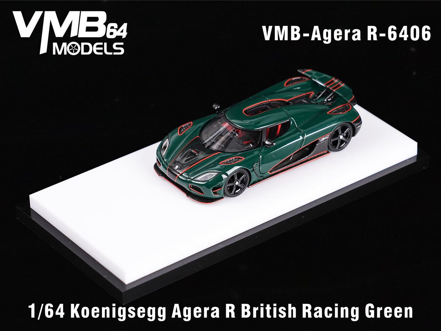 VMB 1:64 Koenigsegg Agera R (British Racing Green) - 'RHD'