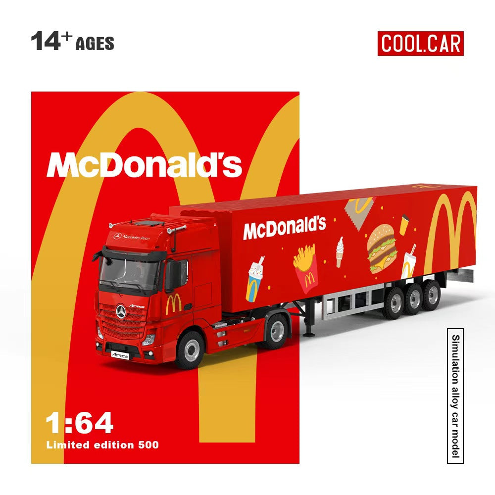 Cool Car 1:64 Mercedes-Benz Actros Container Truck ‘Mcdonald’s’