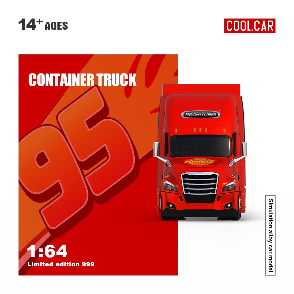 PREORDER Cool Car 1:64 Frelana Container Truck 'Lightning McQueen'