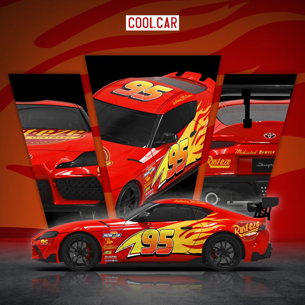 [PRE-ORDER] Cool Car 1:64 Toyota Supra A90 'Lightning McQueen'