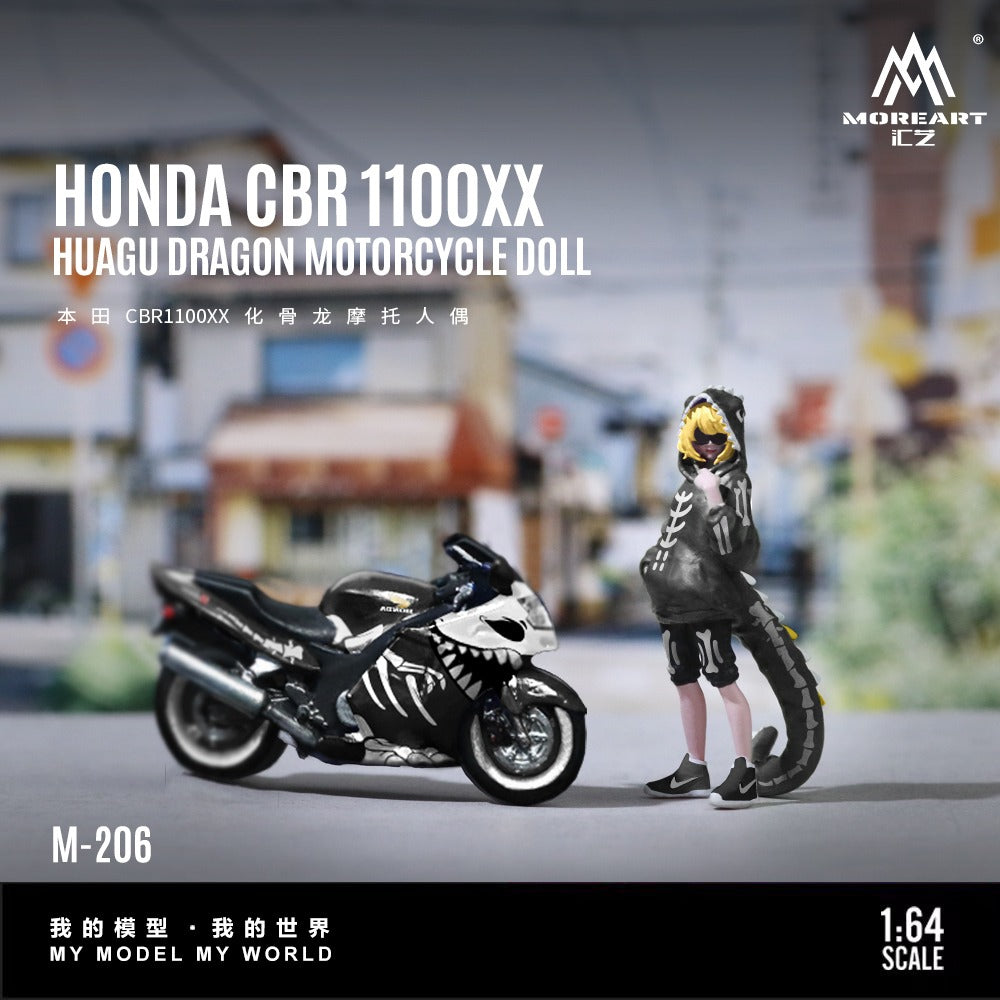PREORDER MoreArt 1:64 Honda CBR1100XX Dragon Bike Figure Resin Model