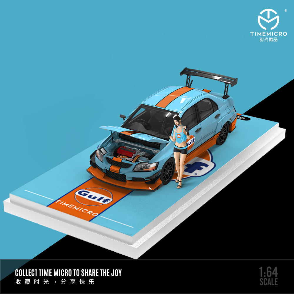 Time Micro 1:64 Mitsubishi Evolution IV EVO IV - Gulf Livery (Fig ver)