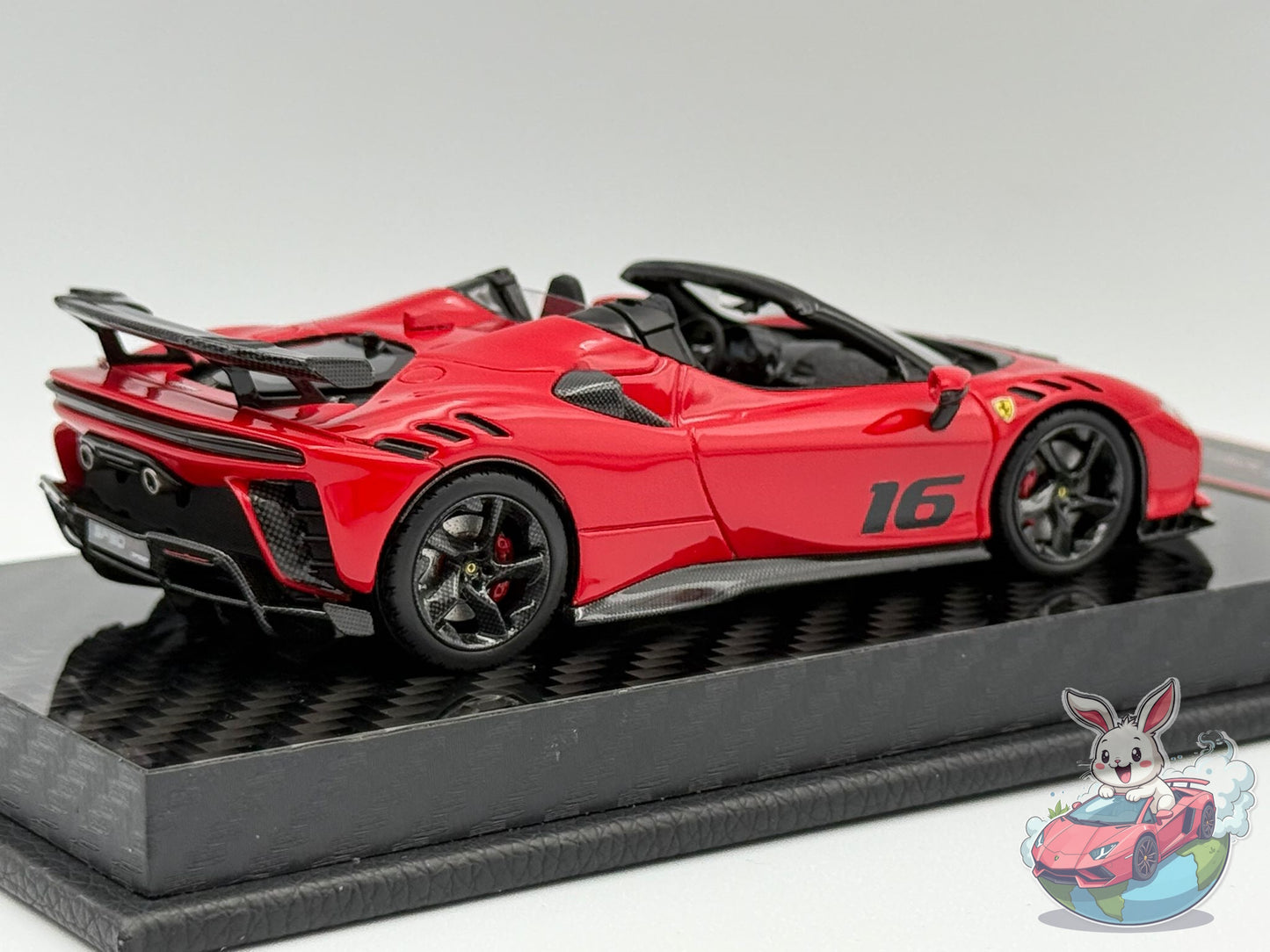 BBR 1:43 Ferrari SF90 XX Spider race n.16 (Rosso Corsa) - Carbon Base