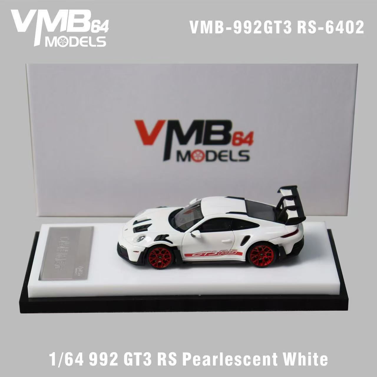 PREORDER VMB 1:64 Porsche 911 992 GT3 RS (White)