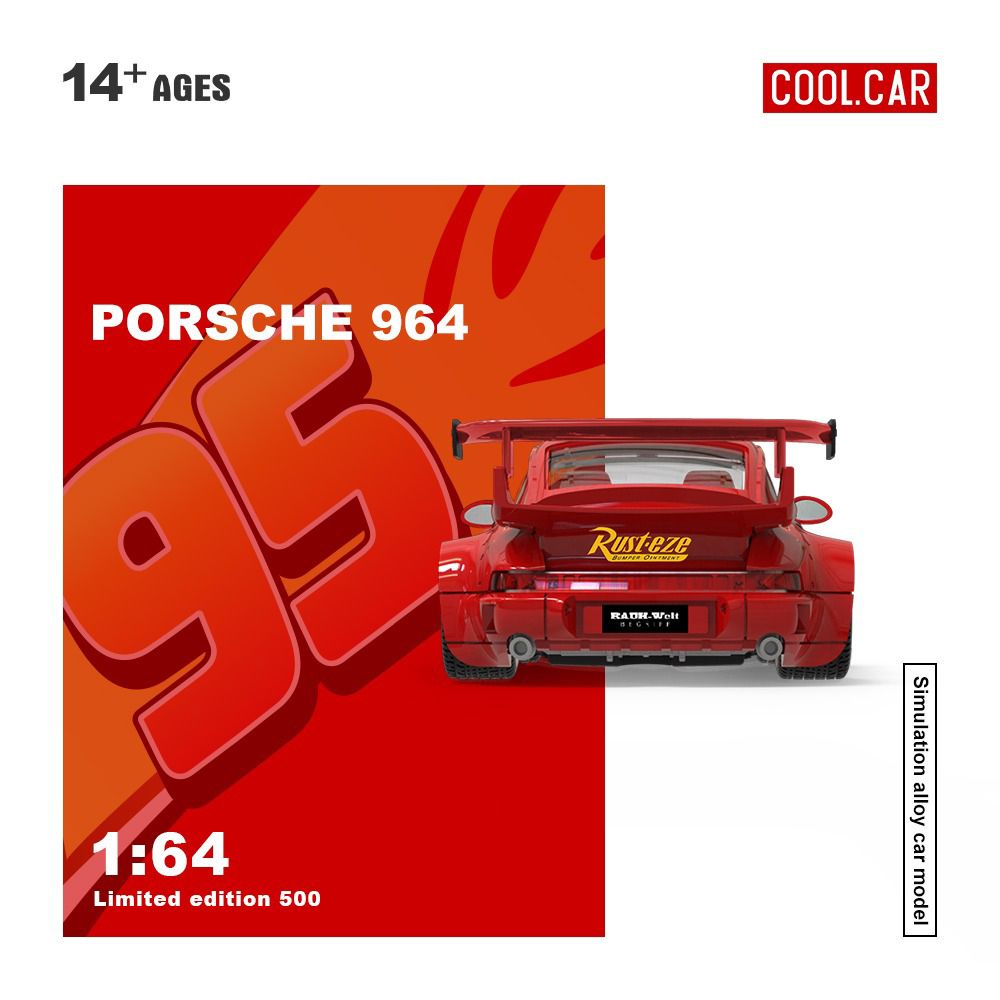[PRE-ORDER] Cool Car 1:64 Porsche 964 RWB 'Lightning McQueen'