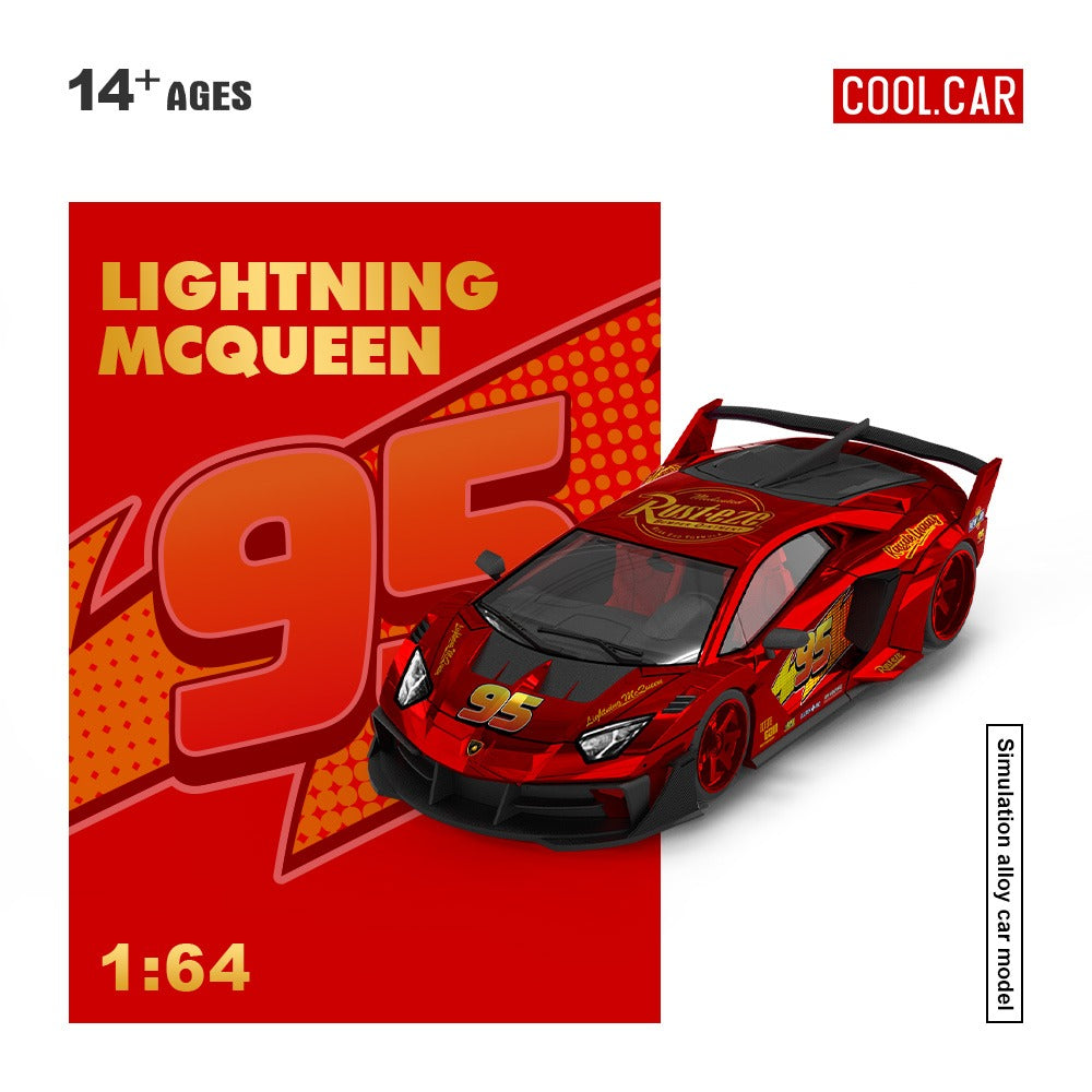 PREORDER Cool Car 1:64 Lamborghini Aventador GT EVO LBWK 'Lightning McQueen'