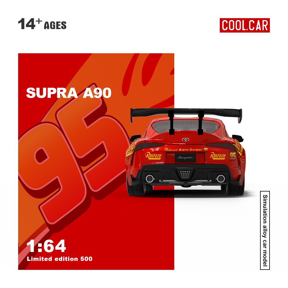 [PRE-ORDER] Cool Car 1:64 Toyota Supra A90 'Lightning McQueen'
