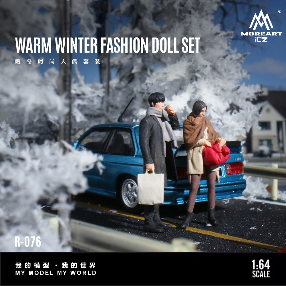 PREORDER MoreArt 1:64 Warm Winter Fashion Doll Set Realistic Resin Model