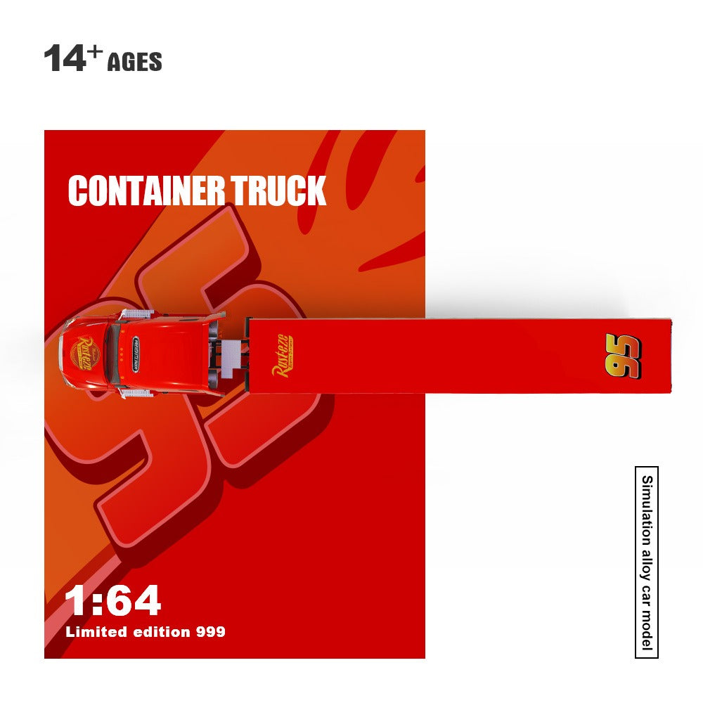 PREORDER Cool Car 1:64 Frelana Container Truck 'Lightning McQueen'