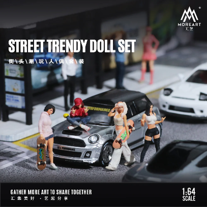 Moreart 1:64 Street Trendy Doll Set